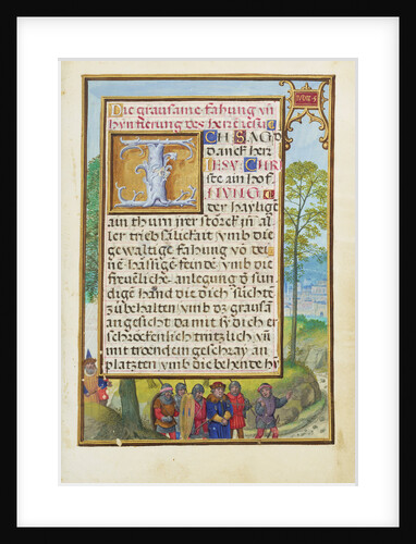 Border with the Arrest of Achior by Simon Bening