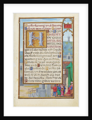 Border with a Captured Prophet before a Prince or King by Simon Bening