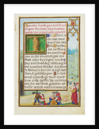 Border with Athaliah Ordering the Massacre of the King's Children by Simon Bening