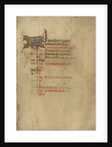 Calendar Page by Anonymous