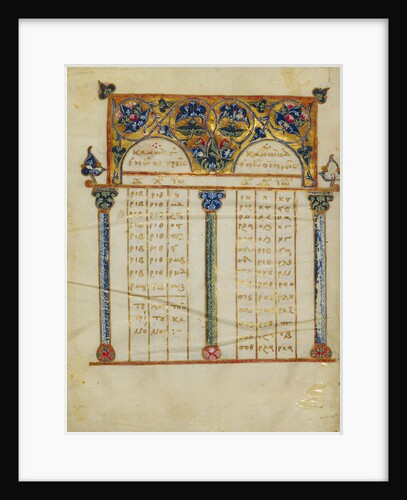 Canon Table Page by Anonymous