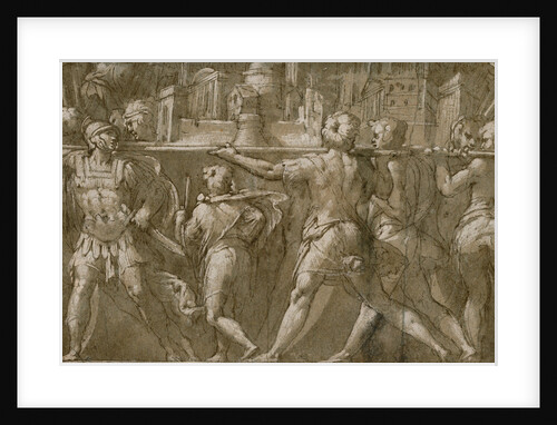 Soldiers Carrying a Model of a City by Taddeo Zuccaro