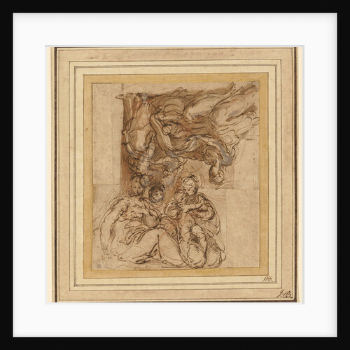 Two Studies for a Holy Family by Parmigianino