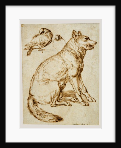 A Wolf and Two Doves by Sinibaldo Scorza