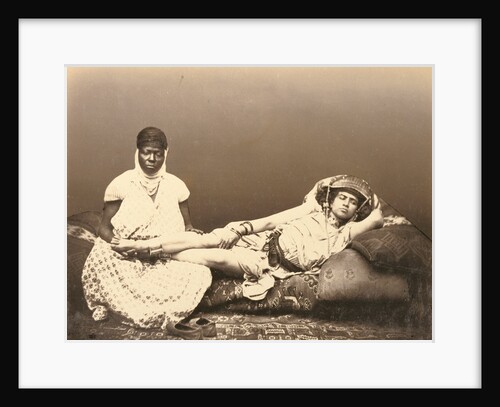 A Moorish Woman with Her Maid by Félix Jacques Moulin