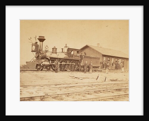 Wyoming Station Engine 23 on Main Track Wyoming. by A.J. Russell
