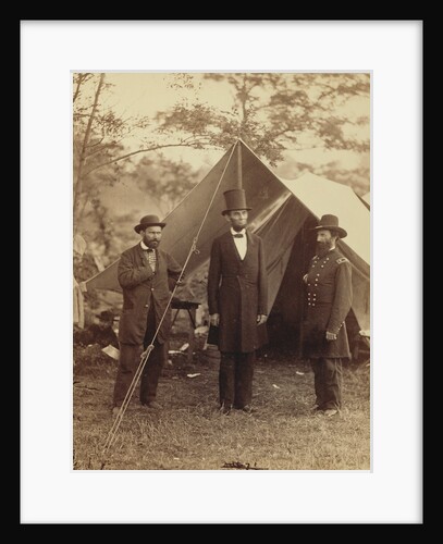 President Lincoln, United States Headquarters, Army of the Potomac, near Antietam by Alexander Gardner