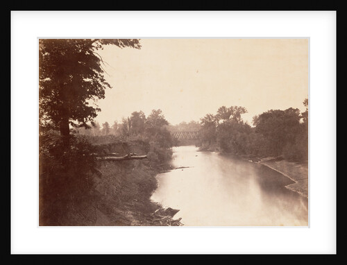 Railroad Bridge Across Grasshopper Creek, Kansas by Alexander Gardner