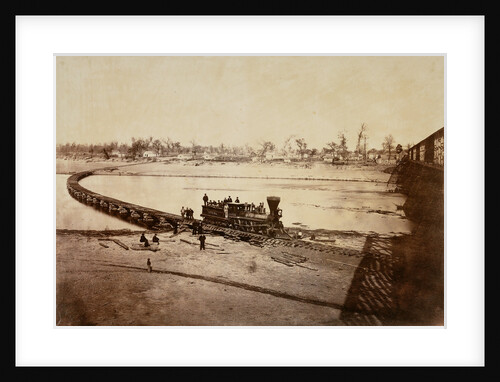 Leavenworth, Lawrence, and Galveston Railroad Bridge across the Kaw River at Lawrence, Kansas by Alexander Gardner