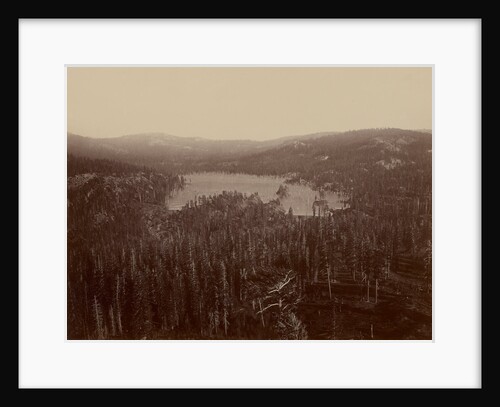 Dams and Lake, Nevada County, California, Distant View by Carleton Watkins