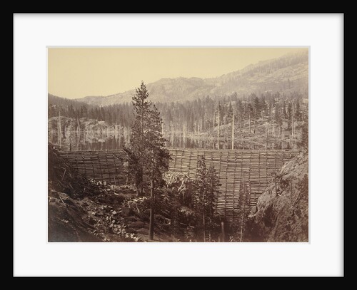 Rudyard (English) Reservoir. Central Dam 114 feet high, Timber Crib and Stone Filling by Carleton Watkins