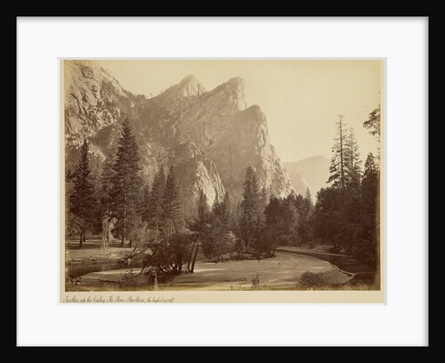 Further Up the Valley. The Three Brothers, the highest, 3,830 ft. by Carleton Watkins