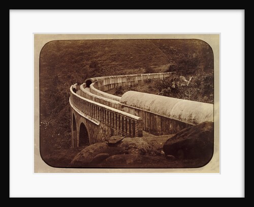 The Curved Bridge of the St. Anthony River Aqueduct (Aqueducto do Rio Sto. Antonio - Ponte Curva). by Marc Ferrez