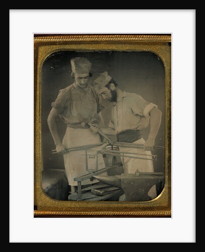 Portrait of Two Metalworkers by Anonymous