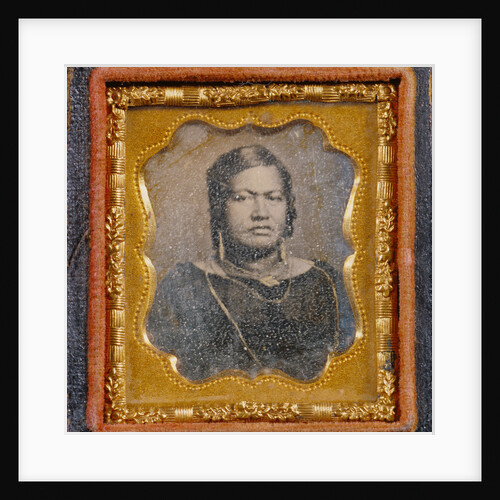 Portrait of an older Native American woman by Anonymous