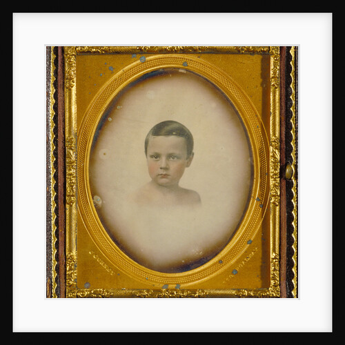 Vignette portrait of a Young Boy by Jeremiah Gurney