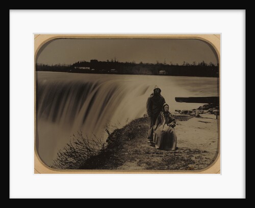 Portrait of a Couple at Niagara Falls in Waterproof Clothing by Henry Hollister