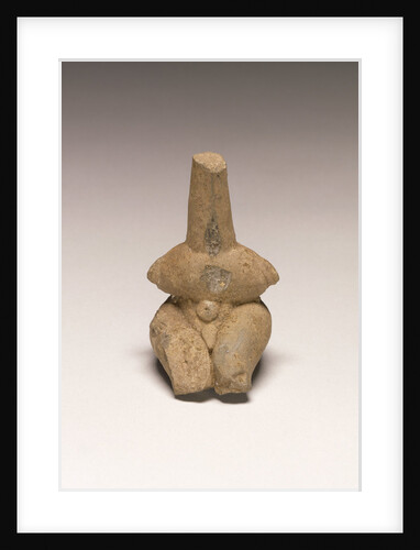 Fragmentary Neolithic seated hermaphrodite figurine by Anonymous