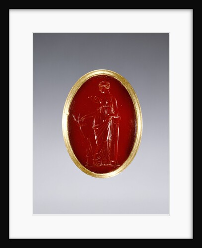 Ring inset with intaglio representing Artemis by Anonymous