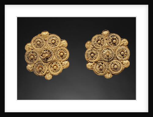 Pair of Disk Earrings by Anonymous