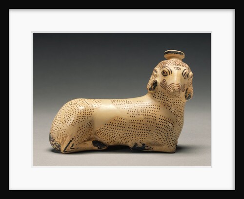 Proto-Corinthian Aryballos in the Shape of a Recumbent Ram by Anonymous