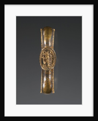 Ring with oval bezel by Anonymous