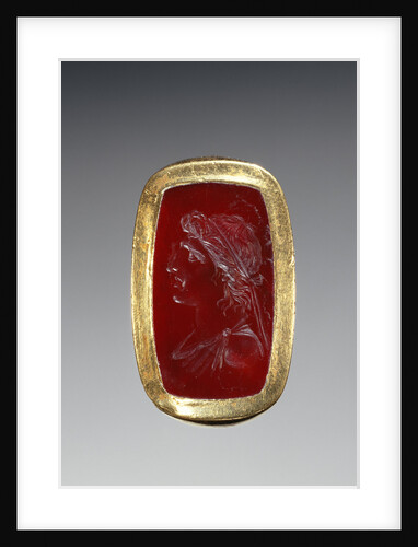 Engraved Gem Inset Into a Hollow Ring by Anonymous