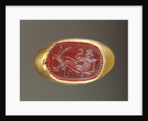 Engraved Gem inset into a Hollow Ring by Anonymous