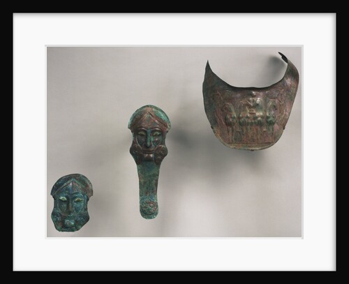 Group of Armor for Horses: Prometodpidia (2) and Breastplates (2) by Anonymous