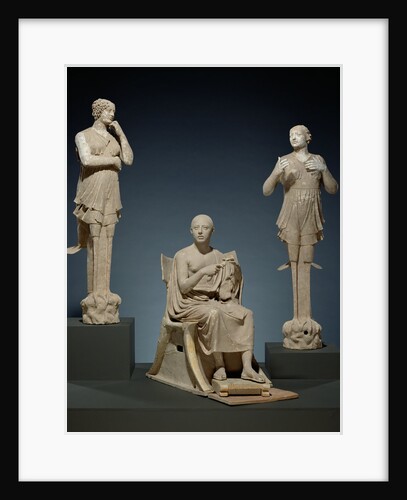 Sculptural Group of a Seated Poet and Sirens (2) with unjoined fragmentary curls (304) by Anonymous