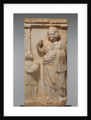 Grave Naiskos of Demainete with an Attendant Holding a Partridge by Anonymous