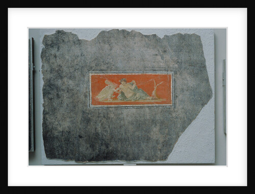 Fresco Fragment with Woman and Swan by Anonymous