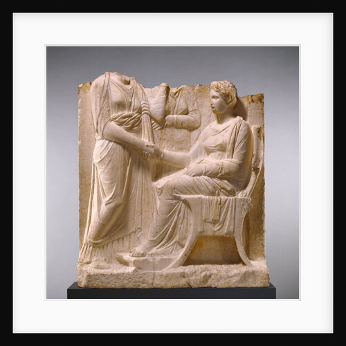 Grave Naiskos of a Seated Woman with Two Standing Women by Anonymous