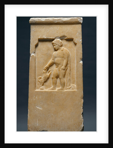Grave Stele of Moschion with his Dog by Anonymous