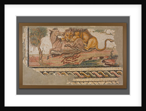 Mosaic of a Lion Attacking an Onager by Anonymous