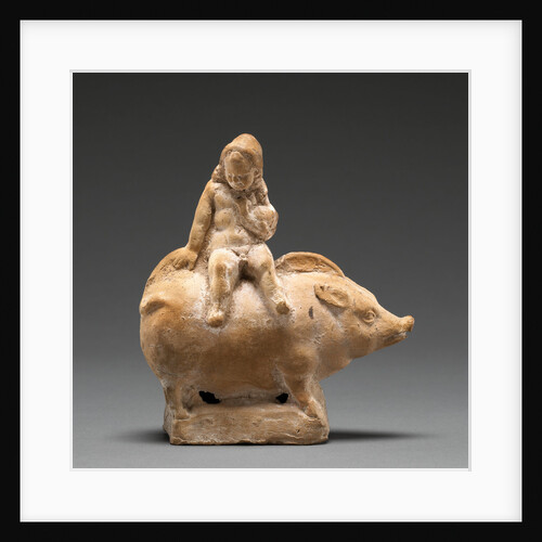 Figure of a Child Seated Atop a Pig by Anonymous
