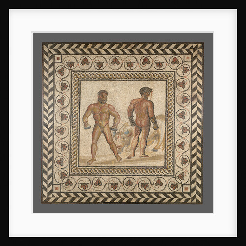 Mosaic Floor with Combat Between Dares and Entellus by Anonymous