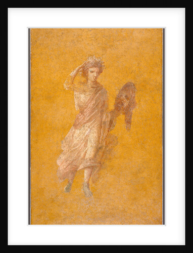 Fragment of a Yellow Fresco Panel with Muse by Anonymous