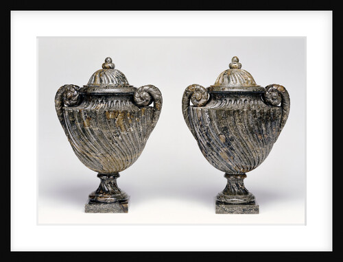 Pair of lidded vases by Anonymous
