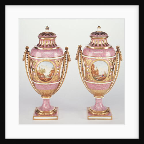 Pair of Vases (vases Bolvry à perles or vases à cartels Bolvry) by Vincent Taillandier