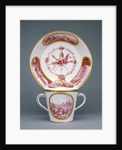 Covered Cup and Saucer (gobelet à lait et soucoupe, deuxième grandeur) by Sèvres Manufactory