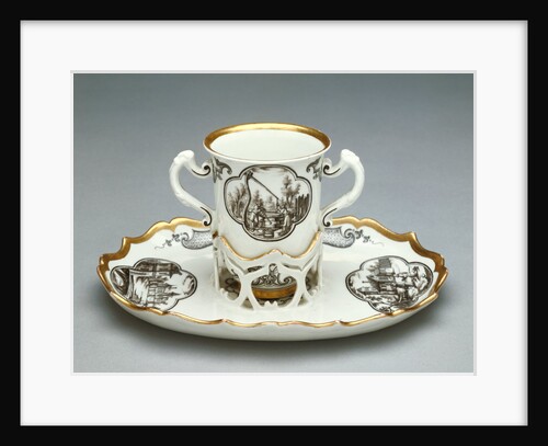 Cup and Saucer (Trembleuse) by Du Paquier Porcelain Manufactory