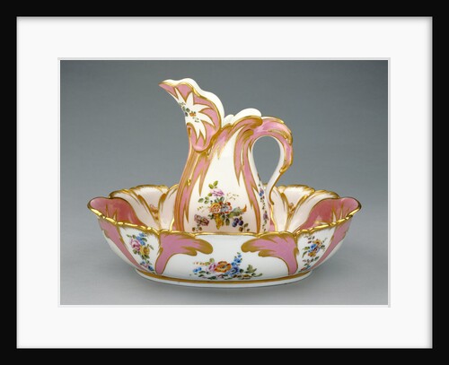 Ewer and Basin (broc et jatte feuille d'eau, première grandeur) by Jean-Claude Duplessis père