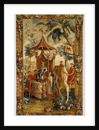 Tapestry: L'Empereur en voyage, from L'Histoire de l'empereur de la Chine Series by Anonymous