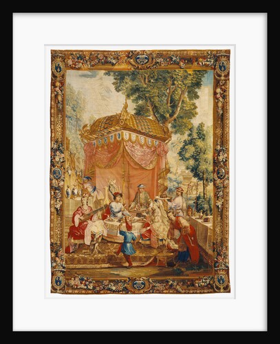 Tapestry: La Collation, from L'Histoire de l'empereur de la Chine Series by Anonymous