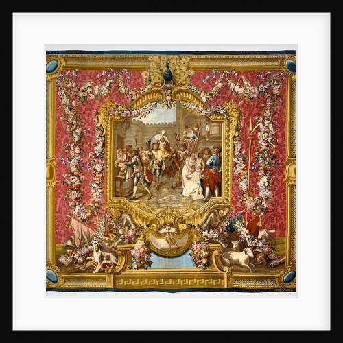 Tapestry: L'Entrée de Sancho dans l'Ile de Barataria, from L'Histoire de don Quichotte Series by Woven at the Gobelins Manufactory