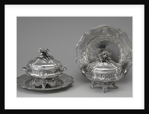 Pair of Lidded Tureens, Liners, and Stands by Thomas Germain