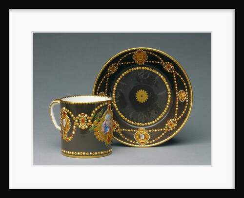 Cup and Saucer (gobelet litron et soucoupe deuxième grandeur) by Ground color Antoine Capelle