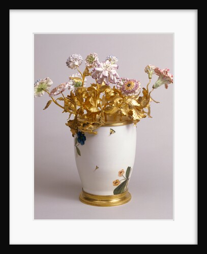 Mounted Vase with Flowers by Bronzier Anonymous