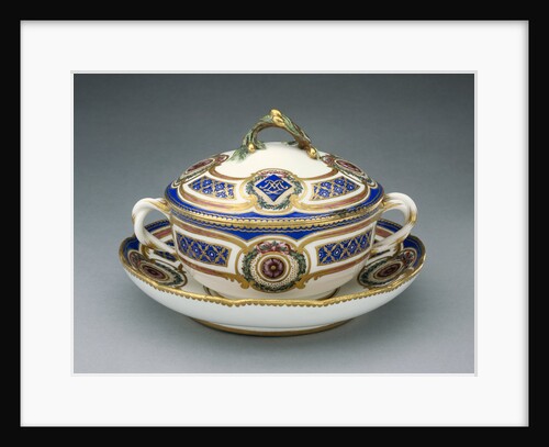 Lidded Bowl on Dish (écuelle ronde et plateau rond) by Pierre-Antoine Méreaud